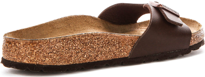 Birkenstock Madrid Sandals | Dark Brown Birko-Flor for Women - Narrow Fit