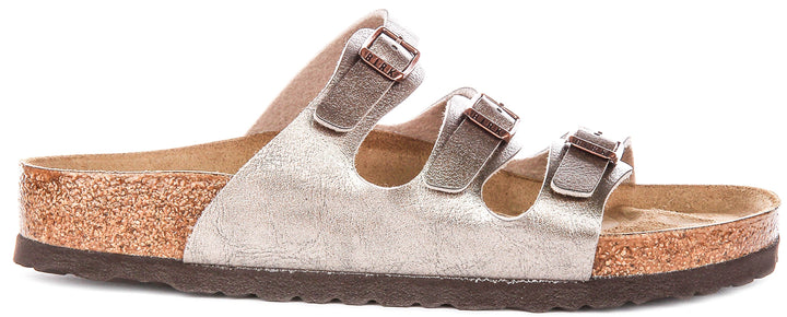 Birkenstock Florida Sandals | Taupe Birko-Flor for Women - Regular Fit